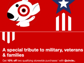 Target Circle Military Appreciation: Get 10% Off Two Qualifying Storewide Purchases!