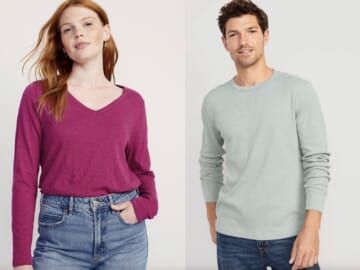 Old Navy: Long Sleeved Tees for the family only $7 today!