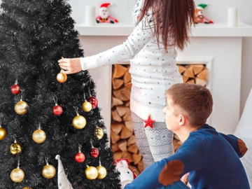 Make your celebrations chic with a Black Christmas Pine Tree, 4.5ft for just $35.99 After Code + Coupon (Reg. $44.99) + Free Shipping