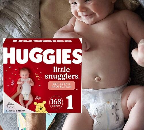 Huggies Little Snugglers Newborn Diapers (Size 1, 168-Count) as low as $29.49 After Coupon (Reg. $45.37) + Free Shipping – $0.18/Diaper