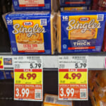 Get Kraft Extra Thin or Ultra Thick Cheese Singles As Low As $3.74 At Kroger (Regular Price $5.79)