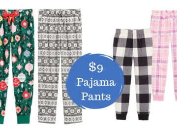 $9 Pajama Pants for Adults & Kids at Old Navy