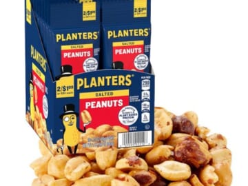 Planters  Salted Peanuts, 18-Pack as low as $7.41 After Coupon (Reg. $14.48) + Free Shipping – $0.41 Each