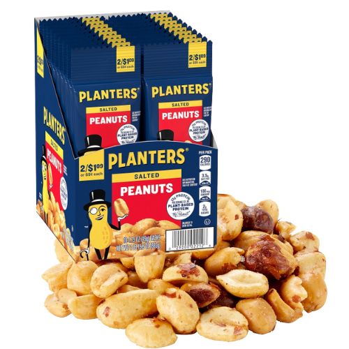 Planters  Salted Peanuts, 18-Pack as low as $7.41 After Coupon (Reg. $14.48) + Free Shipping – $0.41 Each