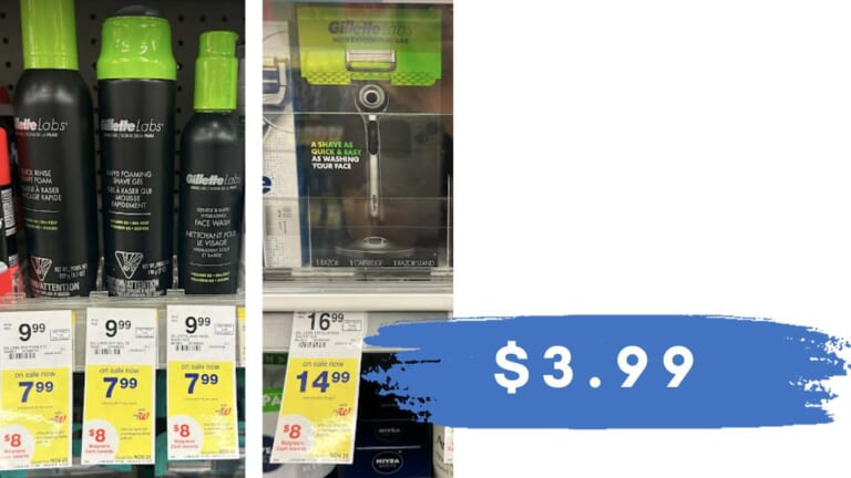 $3.99 GilletteLabs Razors, Shave Gel, & Face Wash at Walgreens