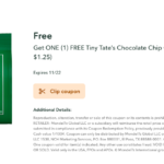 FREE Tiny Tate’s Chocolate Chip Cookies | Publix Digital Coupon