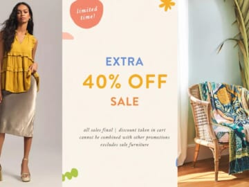 Extra 40% off Anthropologie Sale Items