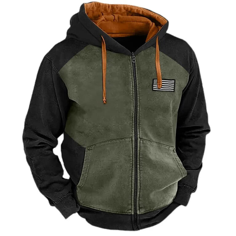 Men's National Flag Full Zip Jacket for $11 + $10 s&h