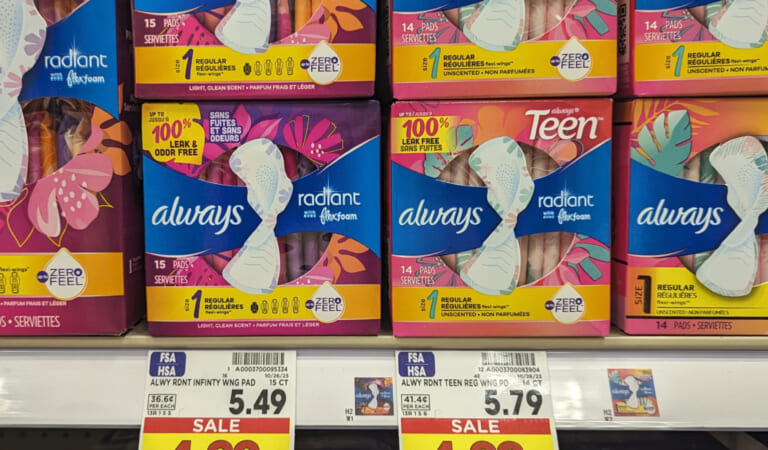 Get Always Pads Or Liners As Low As $3.49 At Kroger