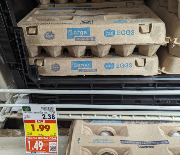 Get The 18-Count Cartons Of Kroger Eggs Just $1.49 At Kroger