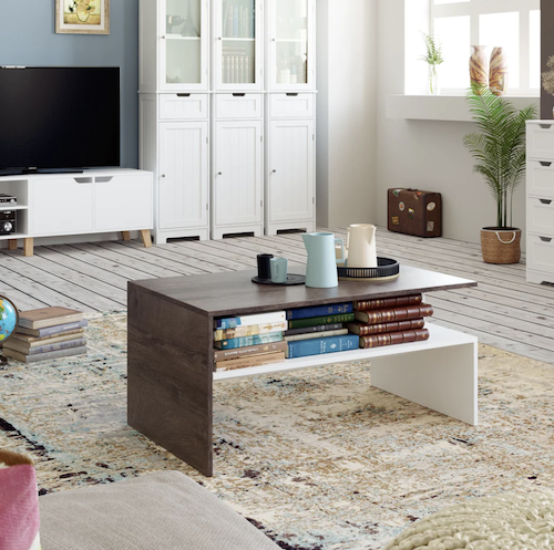 Modern Coffee Table with Storage Shelf