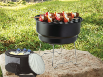 Ozark Trail 10″ Portable Camping Charcoal Grill with Cooler Bag $9.97 (Reg. $25)