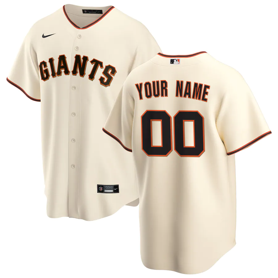 Giants jerseys with space on the back for customized name