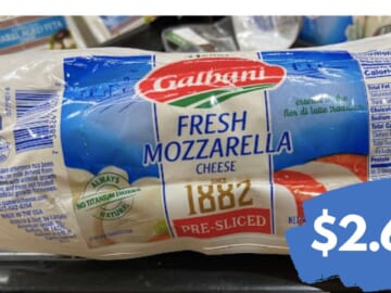 Get 16 oz. Galbani Fresh Mozzarella for $2.64 (reg. $7.29)