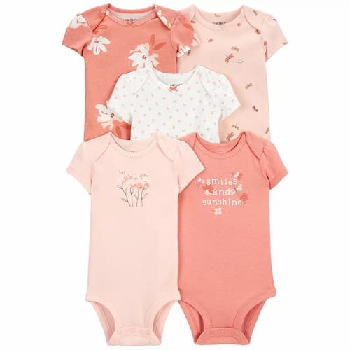 Carter's Short-Sleeve 5-Pack Bodysuits