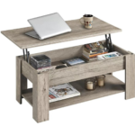 Upgrade your living room with SMILE MART Modern Lift Top Rectangular Wood Coffee Table with Hidden Compartment & Storage, Gray for just $69.99 Shipped Free (Reg. $106.99)