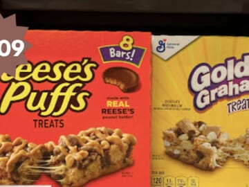 General Mills Cereal Treat Bars for $1.09