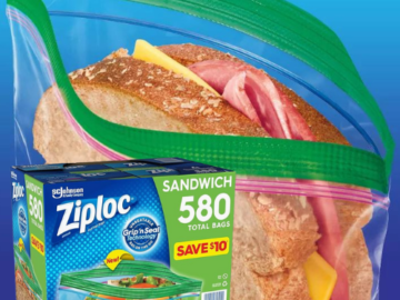 Ziploc 580-Count Sandwich Bags w/ Easy Open Tabs $13.89 (Reg. $18.49) – 2¢/Bag