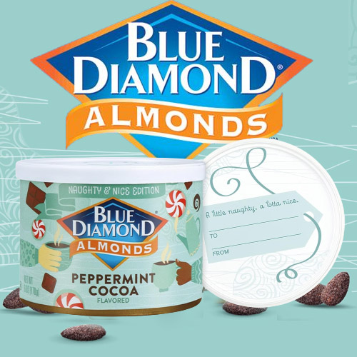 Blue Diamond Almonds Peppermint Cocoa Holiday Snack Nuts as low as $2.52/Can when you buy 4 After Coupon (Reg. $4.19) + Free Shipping, Holiday gift stocking stuffer