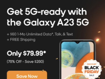 Samsung Galaxy A23 64GB 5G Phone for Boost Mobile for $80 + $60 1-Mo Unlimited Data, Talk, & Text + free shipping