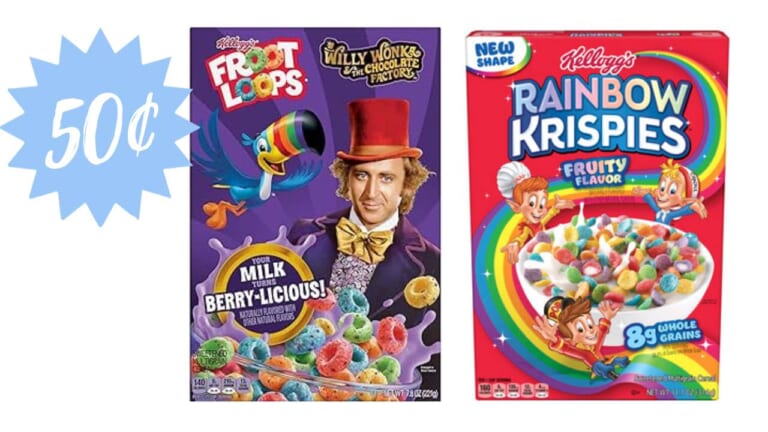 50¢ Kellogg’s Cereal at Lowes Foods