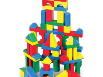 Melissa & Doug Wooden Building Blocks 100-Piece Set for $10 + free shipping w/ $35