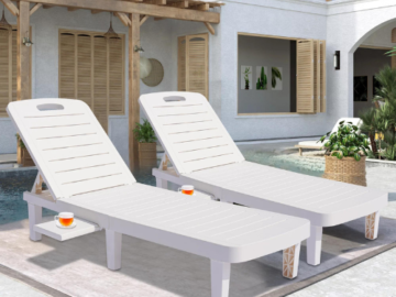Relax and unwind in style with these Patio Lounge Chair Set of 2 for just $129.99 Shipped Free (Reg. $399.99)