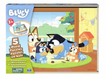 Bluey, 5-Pack of Jigsaw Puzzles in Storage Box