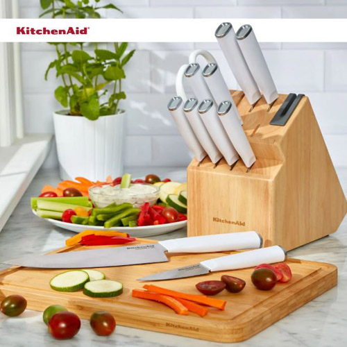 Walmart Black Friday! KitchenAid Classic 12-Piece Knife Block Set for just $39 + Free Shipping – with Built-in Knife Sharpener