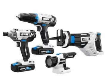 Hart 20-Volt 4-Tool Battery-Powered Combo Kit