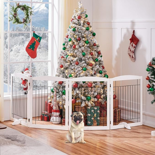 Keep your furry friend safe and secure with this Dog Gate 32” with 4 Panels for just $67.49 After Code + Coupon (Reg. $89.99) + Free Shipping