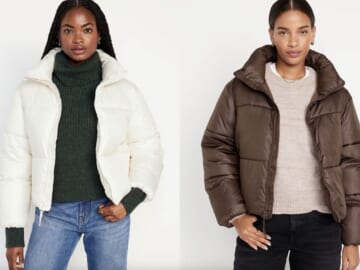 Women’s Puffer Jackets only $24 at Old Navy Today!