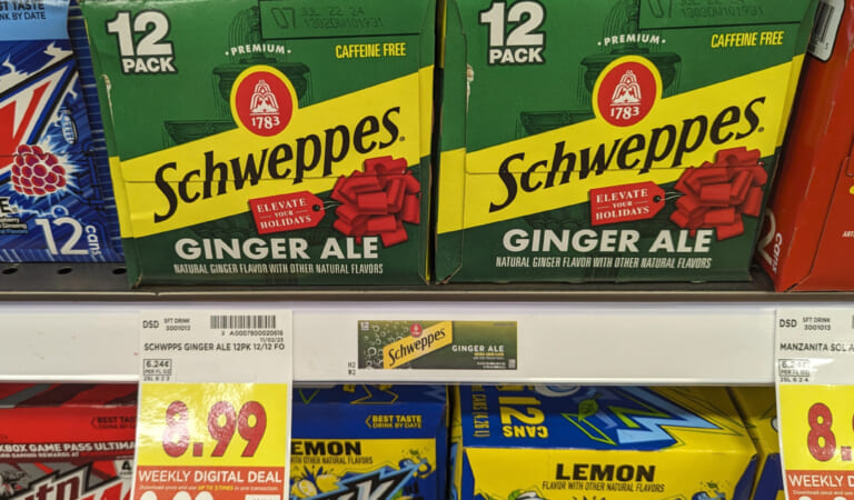 Get Schweppes Ginger Ale 12-Packs For Just $2.99 At Kroger (Regular Price $8.99)