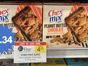 $1.34 Chex Mix Bars 6-Packs