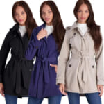 Jessica Simpson Fleece Lined Soft Shell Trench $29.99 Shipped (Reg. $180) – 3 Colors, S-XL