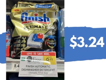 $3.24 Finish Detergent Tabs (reg. $8.49) at Publix