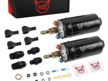 External Inline High-Flow Universal 12V Electric Fuel Pump 2-Pack for $86 + free shipping