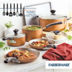 Farberware Cookstart 15-Piece DiamondMax Nonstick Cookware Set $45.99 After Code + Kohl’s Cash (Reg. $120) – 6 Colors