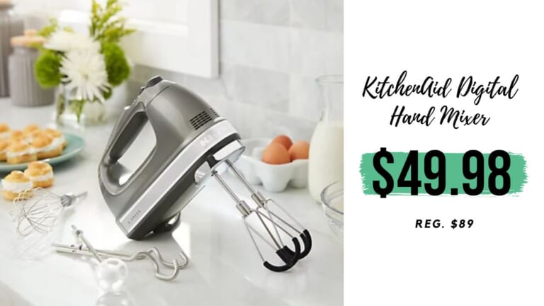 KitchenAid 9-Speed Digital Hand Mixer $49.98 (Reg. $89)