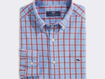 Vineyard Vines Men's Stretch Poplin Plaid Shirt for $20 + free shipping w/ $125