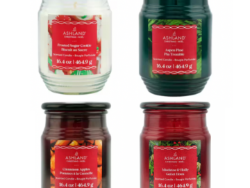 Ashland 16.4-Oz Scented Jar Candles $2.50 After Code (Reg. $7) – Mistletoe & Holly, Cinnamon Apples, Aspen Pine & More