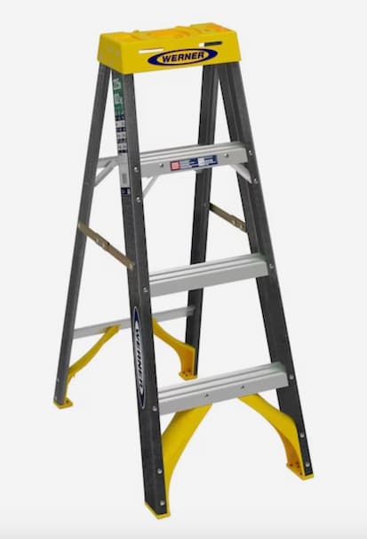 Werner FS200 4-ft Fiberglass Type 2- 225-lb Load Capacity Step Ladder