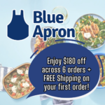 Blue Apron Flash Sale! Enjoy $180 off across 6 orders + your first order ships free!