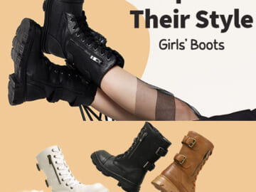 30% OFF DREAM PAIRS Girls Combat Boots Side Zipper Ankle Booties from $19.59 After Code (Reg. $32.99+) – For Toddler/Little Kid/Big Kid