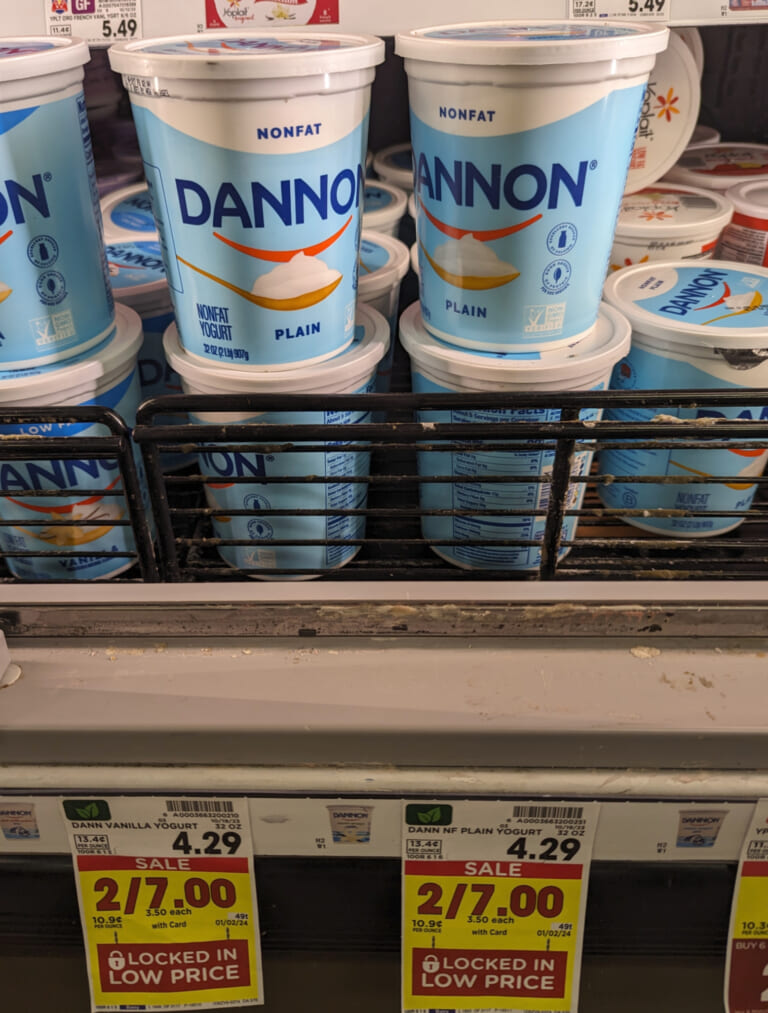 Get The Tubs Of Dannon Yogurt For Just $2.25 At Kroger
