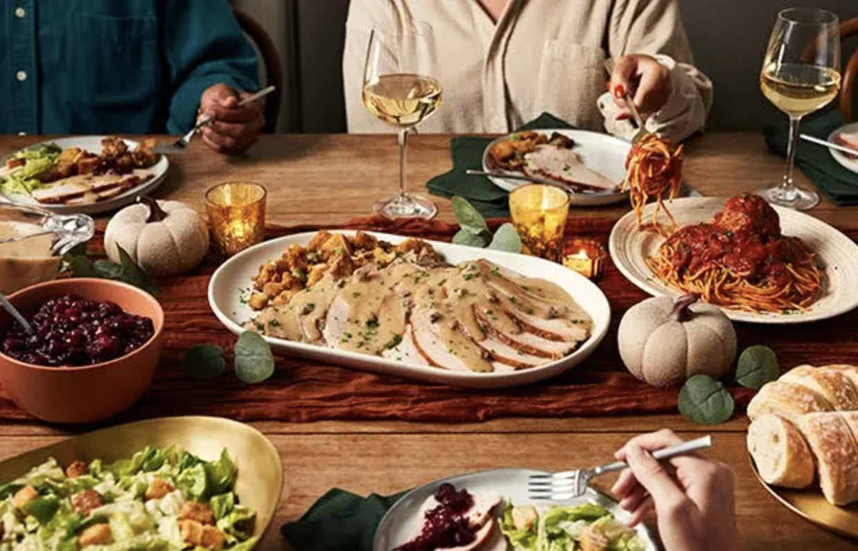 table set for thanksgiving