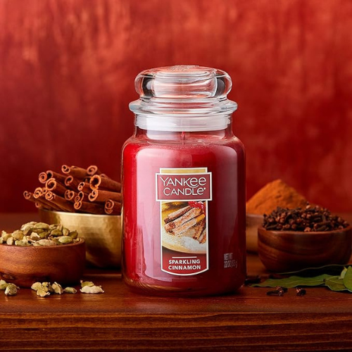 Get your home holiday scented with this Large Jar Yankee Candle in Sparkling Cinnamon Scent as low as $12.19 After Coupon (Reg. $31) + Free Shipping – Over 110 Hours of Burn Time