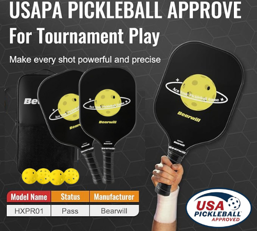 USAPA Approved Pickleball Set w/ 2x Paddles and 4x Balls $19.99 After Code (Reg. $50) – 5 Colors