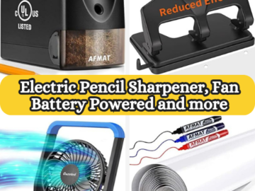 Today Only! Electric Pencil Sharpener, Fan Battery Powered and more from $19.99 (Reg. $44.99+)