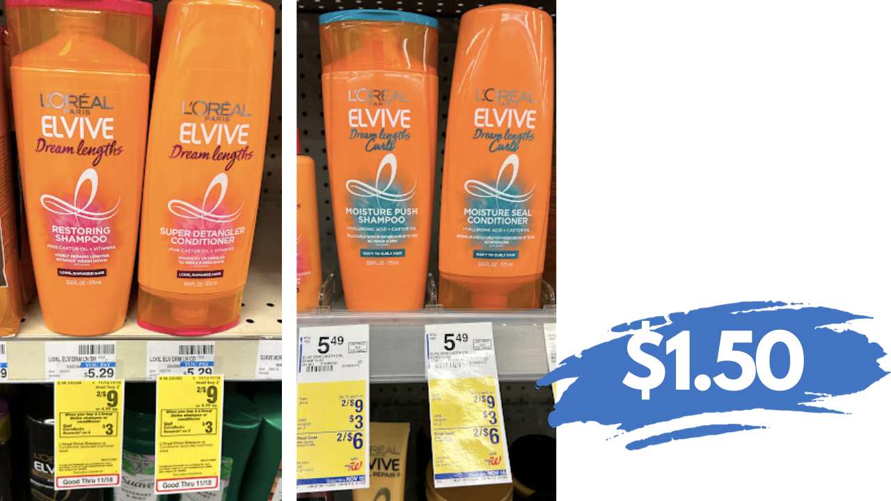 Get L’Oreal Elvive Haircare for $1.50